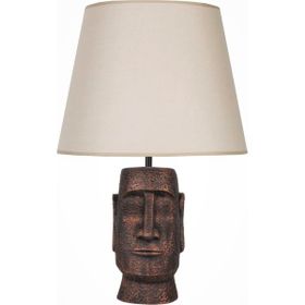 Qdec Bakır Bej Modern Dizayn Moai Abajur