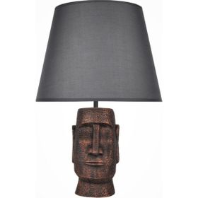 Qdec Bakır Gri Modern Dizayn Moai Abajur