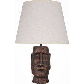 Qdec Bakır Krem Modern Dizayn Moai Abajur