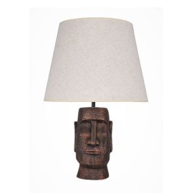 Qdec Bakır Krem Modern Dizayn Moai Abajur