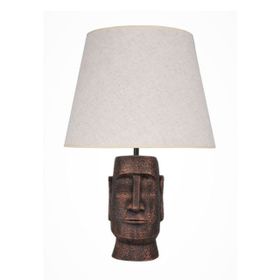 Qdec Bakır Krem Modern Dizayn Moai Abajur