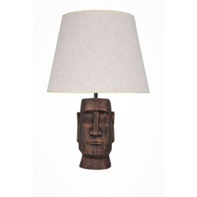 Qdec Bakır Krem Modern Dizayn Moai Abajur