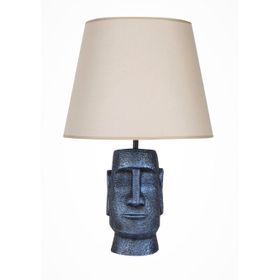 Qdec Cobalt Bej Modern Dizayn Moai Abajur