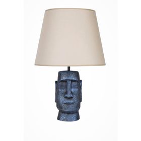 Qdec Cobalt Bej Modern Dizayn Moai Abajur