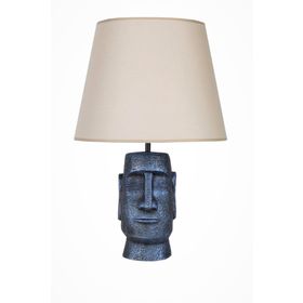 Qdec Cobalt Bej Modern Dizayn Moai Abajur
