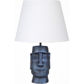 Qdec Cobalt Beyaz Modern Dizayn Moai Abajur