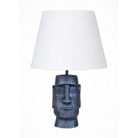 Qdec Cobalt Beyaz Modern Dizayn Moai Abajur