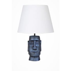 Qdec Cobalt Beyaz Modern Dizayn Moai Abajur