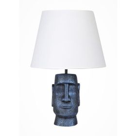 Qdec Cobalt Beyaz Modern Dizayn Moai Abajur