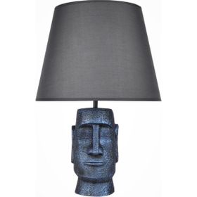Qdec Cobalt Gri Modern Dizayn Moai Abajur