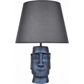 Qdec Cobalt Gri Modern Dizayn Moai Abajur