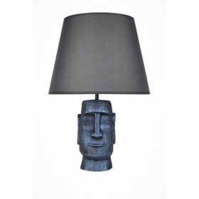 Qdec Cobalt Gri Modern Dizayn Moai Abajur