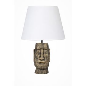 Qdec Gold Beyaz Modern Dizayn Moai Abajur