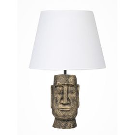 Qdec Gold Beyaz Modern Dizayn Moai Abajur