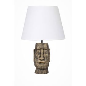 Qdec Gold Beyaz Modern Dizayn Moai Abajur
