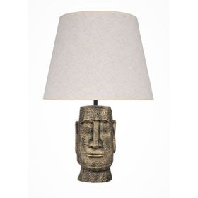 Qdec Gold Krem Modern Dizayn Moai Abajur