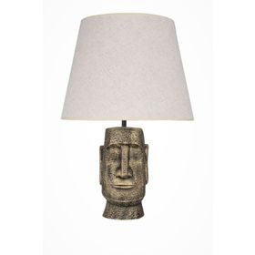 Qdec Gold Krem Modern Dizayn Moai Abajur