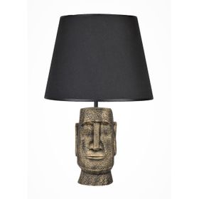 Qdec Gold Siyah Modern Dizayn Moai Abajur