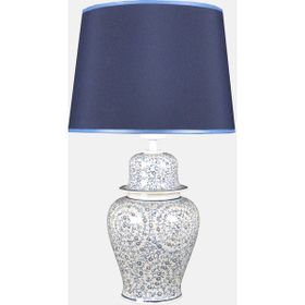 Qdec Haliç Mavi Bleu Blanc Şah Vazo Abajur