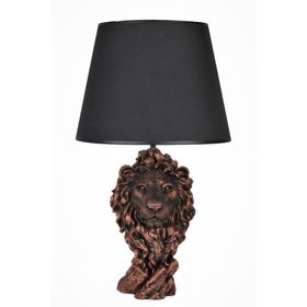 Qdec Modern Dizayn Aslan Bakır Siyah Abajur