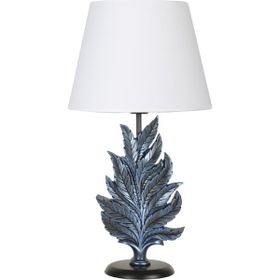 Qdec Modern Dizayn Cobalt Beyaz Yaprak Abajur