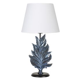 Qdec Modern Dizayn Cobalt Beyaz Yaprak Abajur