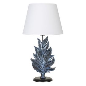 Qdec Modern Dizayn Cobalt Beyaz Yaprak Abajur