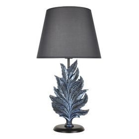 Qdec Modern Dizayn Cobalt Gri Yaprak Abajur