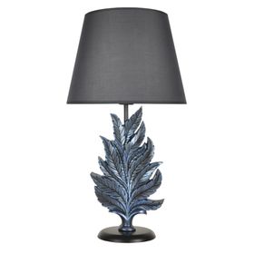 Qdec Modern Dizayn Cobalt Gri Yaprak Abajur