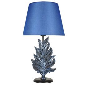Qdec Modern Dizayn Cobalt Mavi Yaprak Abajur