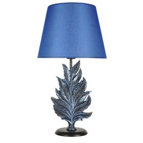 Qdec Modern Dizayn Cobalt Mavi Yaprak Abajur