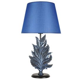 Qdec Modern Dizayn Cobalt Mavi Yaprak Abajur