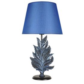 Qdec Modern Dizayn Cobalt Mavi Yaprak Abajur