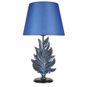 Qdec Modern Dizayn Cobalt Mavi Yaprak Abajur