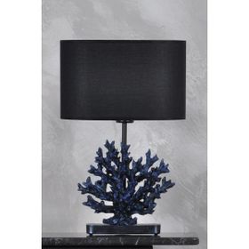 Qdec Modern Dizayn Cobalt Siyah Mercan Abajur