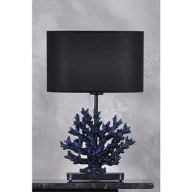 Qdec Modern Dizayn Cobalt Siyah Mercan Abajur