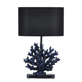 Qdec Modern Dizayn Cobalt Siyah Mercan Abajur