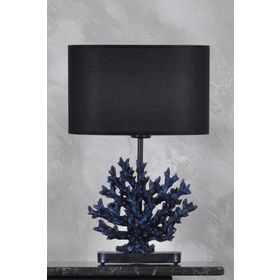 Qdec Modern Dizayn Cobalt Siyah Mercan Abajur