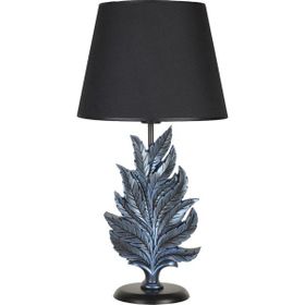 Qdec Modern Dizayn Cobalt Siyah Yaprak Abajur