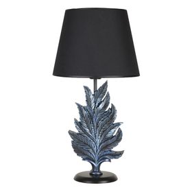 Qdec Modern Dizayn Cobalt Siyah Yaprak Abajur