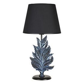 Qdec Modern Dizayn Cobalt Siyah Yaprak Abajur