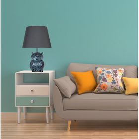 qdec Modern Dizayn Eskitme Siyah Baykuş Abajur