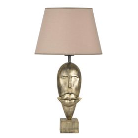 Qdec Modern Dizayn Gold Bej Afrika Abajur