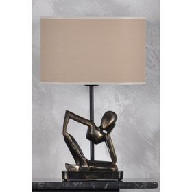 Qdec Modern Dizayn Gold Bej İnsan Abajur