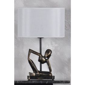 Qdec Modern Dizayn Gold Beyaz İnsan Abajur