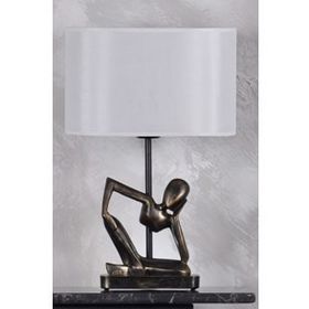 Qdec Modern Dizayn Gold Beyaz İnsan Abajur