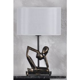 Qdec Modern Dizayn Gold Beyaz İnsan Abajur