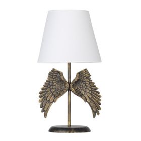 Qdec Modern Dizayn Gold-Beyaz Melek Abajur
