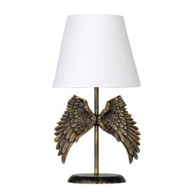 Qdec Modern Dizayn Gold-Beyaz Melek Abajur