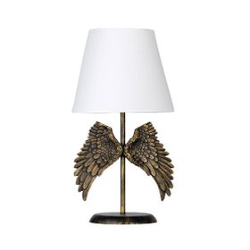 Qdec Modern Dizayn Gold-Beyaz Melek Abajur
